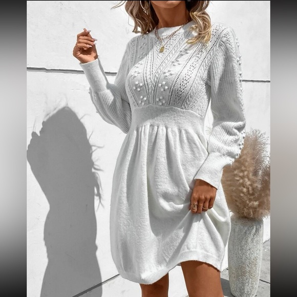 white sweater dress - Picture 5 of 5